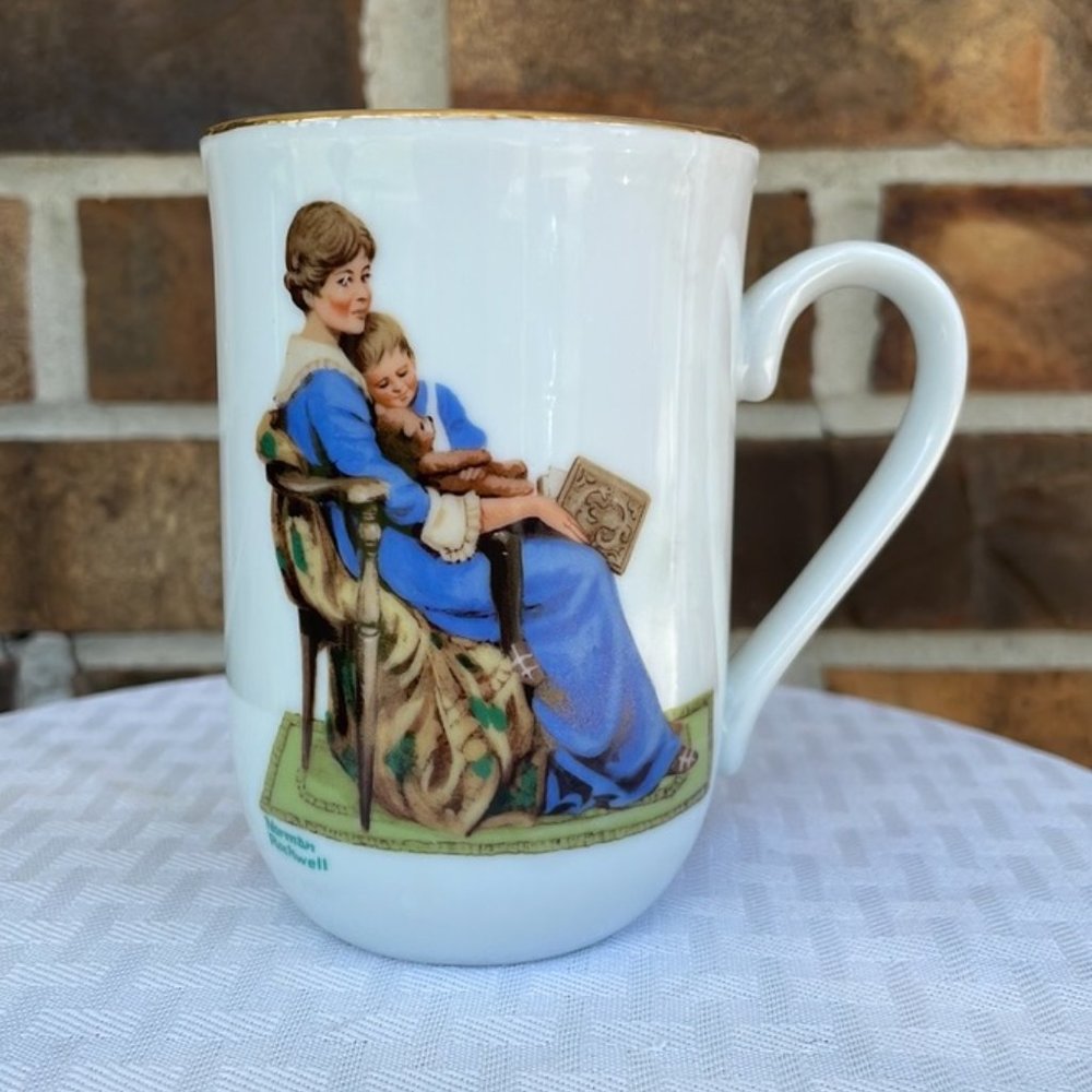 Norman Rockwell Coffee Cup-Bedtime